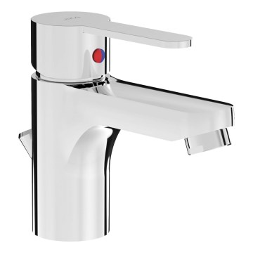 JIKA H3111Z10041111 - Kran do umywalki + odpływ z przelewem LYRA 12,5 cm chrom błyszczący