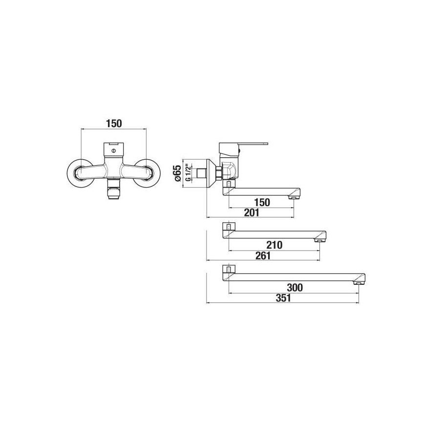 JIKA H3111Z70042201 - Bateria umywalkowa LYRA 15x20,1 cm chrom błyszczący