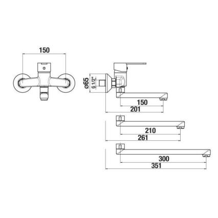 JIKA H3111Z70042201 - Kran do umywalki LYRA 15x20,1 cm chrom błyszczący
