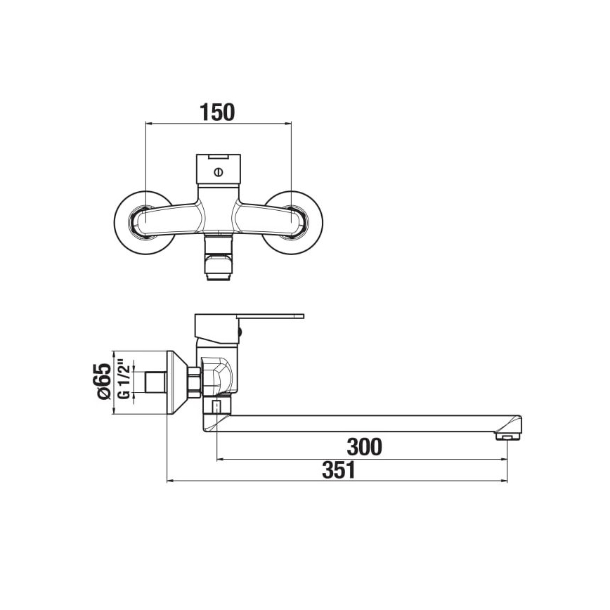 JIKA H3111Z70042401 - Kran do umywalki LYRA 15x35,1 cm chrom błyszczący