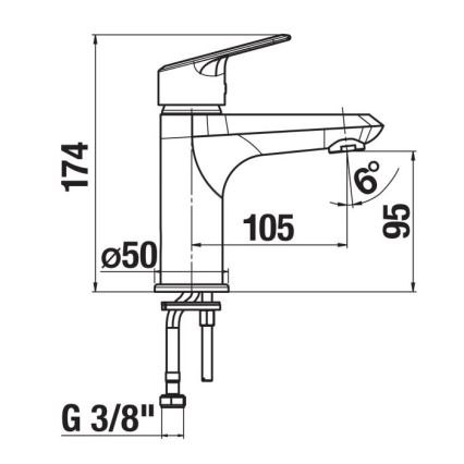 JIKA H3112E10041101 - Bateria umywalkowa TALAS 17,4 cm chrom błyszczący