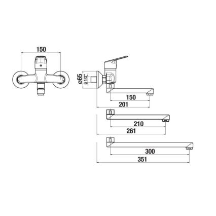 JIKA H3112E70042201 - Bateria umywalkowa TALAS 15x20,1 cm chrom błyszczący