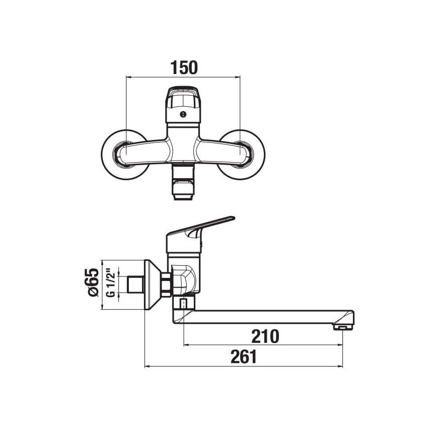 JIKA H3112E70042301 - Kran do umywalki TALAS 15x26,1 cm chrom błyszczący