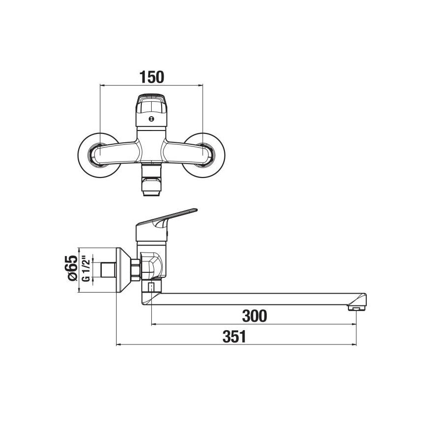 JIKA H3112E70042401 - Bateria umywalkowa TALAS 15x35,1 cm chrom błyszczący
