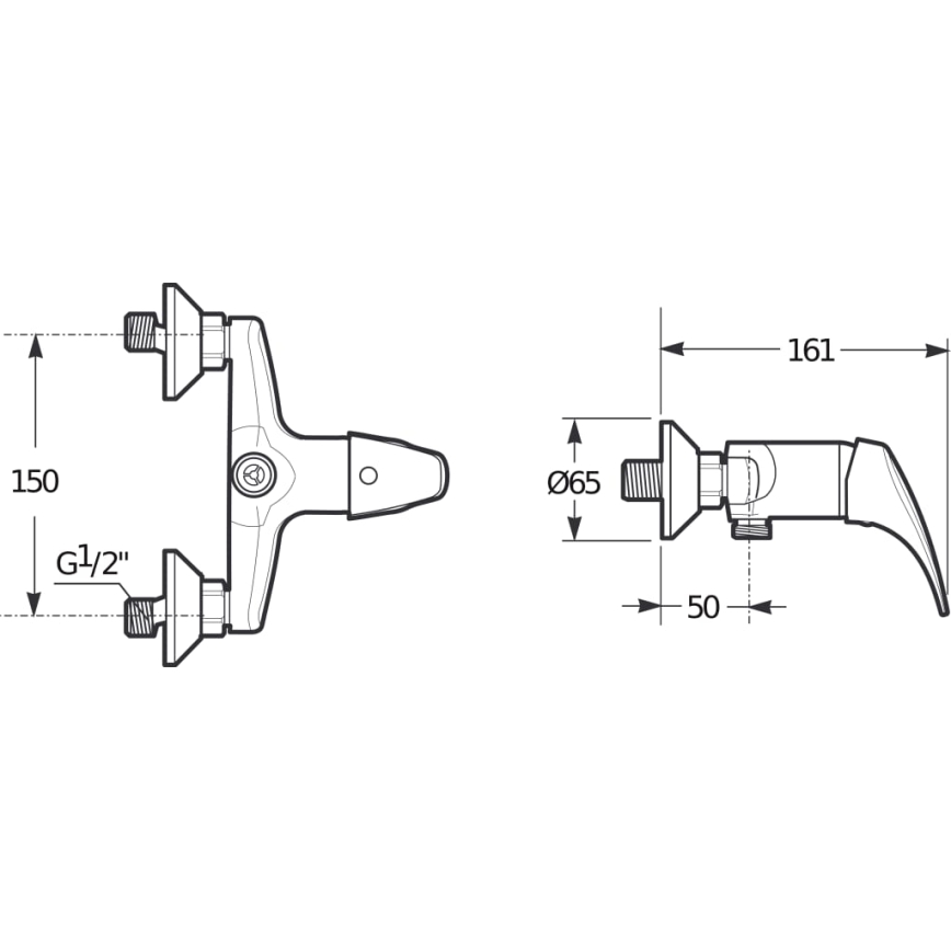 JIKA H3311N70044001 - Bateria prysznicowa TALAS chrom błyszczący