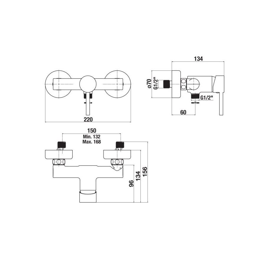 JIKA H3312F70044001 - Bateria prysznicowa MIO chrom błyszczący