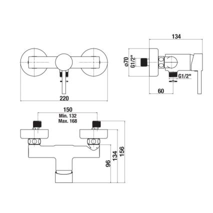 JIKA H3312F77164001 - Bateria prysznicowa MIO matowa czarna
