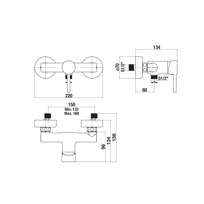 JIKA H3312F77164001 - Bateria prysznicowa MIO matowa czarna
