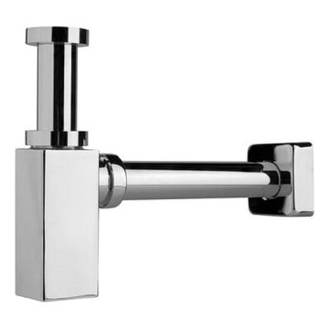 JIKA H3747300040001 - Kwadratowy syfon umywalkowy CUBITO chrom błyszczący