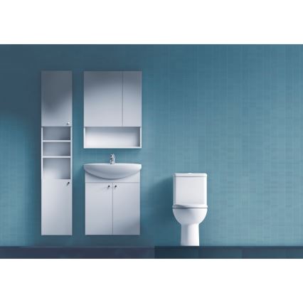 JIKA H4532410383041 - Szafka z lustrem z półką LYRA 80x60 cm biały