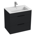 JIKA H4536021763521 - Szafka łazienkowa z umywalką CUBE 60,7x65 cm czarny
