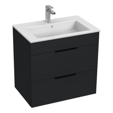 JIKA H4536021763521 - Szafka łazienkowa z umywalką CUBE 60,7x65 cm czarny