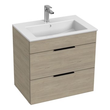 JIKA H4536021765141 - Szafka łazienkowa z umywalką CUBE 60,7x65 cm jesion