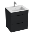 JIKA H4536121763521 - Szafka łazienkowa z umywalką CUBE 60,7x55 cm czarny