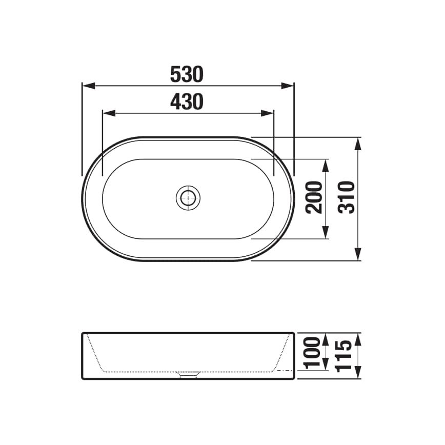 JIKA H8183660001121 - Umywalka nablatowa ASTRA 53x31 cm ceramika/biała