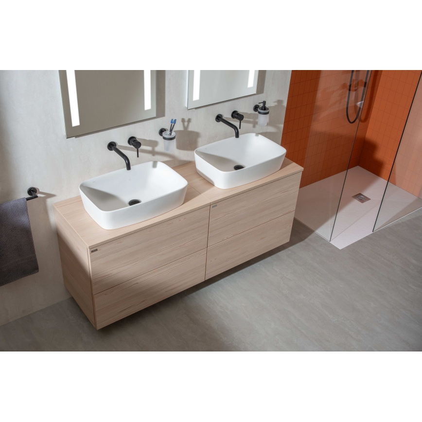 JIKA H8183827571041 - Umywalka nablatowa LYRA 55x40 cm ceramika/matowy biały