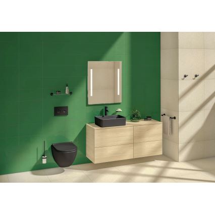 JIKA H8184237161121 - Umywalka nablatowa CUBITO 50x35 cm ceramika/matowy czarny