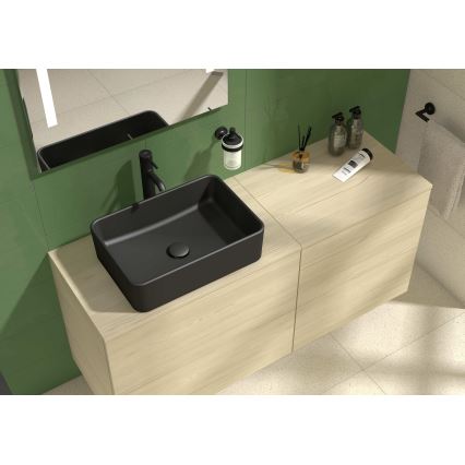 JIKA H8184237161121 - Umywalka nablatowa CUBITO 50x35 cm ceramika/matowy czarny
