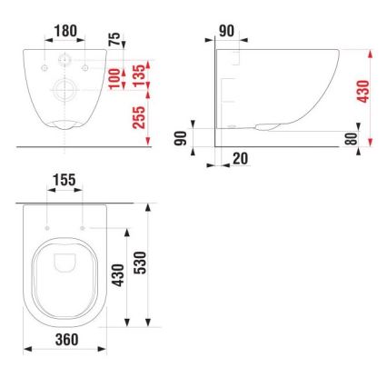 JIKA H8207140000001 - Miska WC wisząca MIO, ceramika/biała