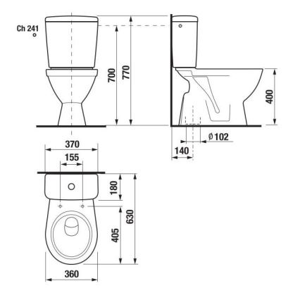 JIKA H8263860002413 - WC kompakt LYRA ceramika/biała
