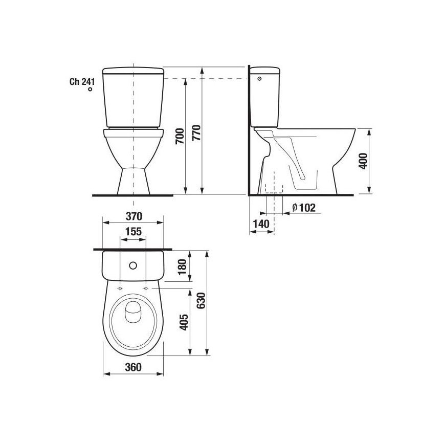 JIKA H8263870002413 - kompakt WC LYRA ceramika/biały