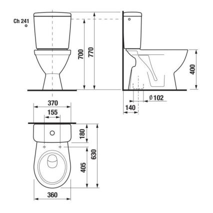JIKA H8263870002413 - WC kompakt LYRA ceramika/biała