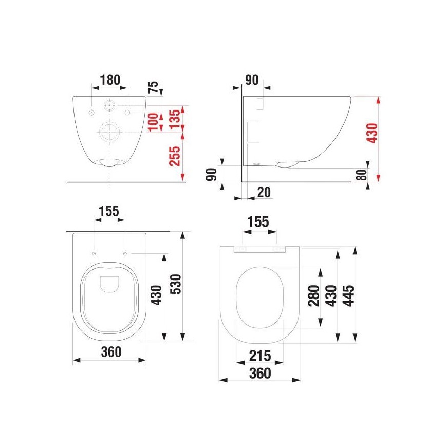 JIKA H8667140000001 -  Wisząca miska WC MIO ceramika/biała + deska sedesowa SoftClose MIO duroplast/biała
