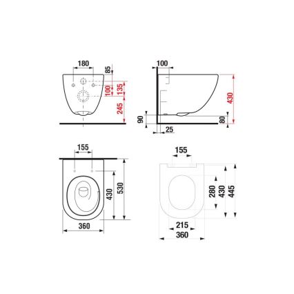 JIKA H8667180000001 - Wisząca miska WC MIO, ceramika/biała + deska sedesowa SoftClose MIO, duroplast/biała