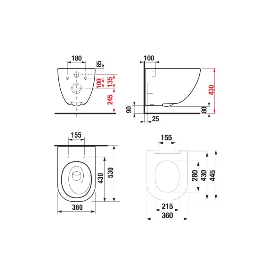 JIKA H8667180000001 - Wisząca miska WC MIO, ceramika/biała + deska sedesowa SoftClose MIO, duroplast/biała