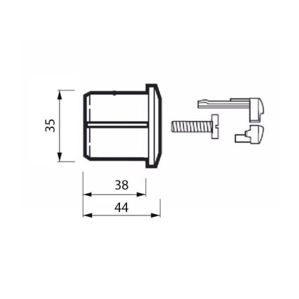 JIKA H8913630000001 - Przycisk spłuczki DUAL LYRA/DEEP chrom błyszczący
