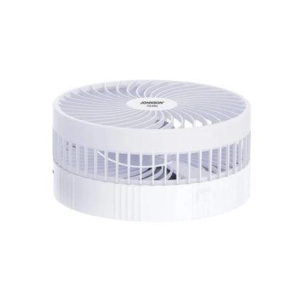 JOHNSON - Ładowalny wentylator biurkowy GIRAFFA 5 W / 3,7 V 1200 mAh śr. 20 cm biały