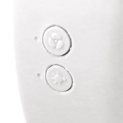 JOHNSON - LED RGB Ładowalny wentylator biurkowy MULTICOLOR LED/5W/3,7V 1200 mAh śr. 14 cm biały