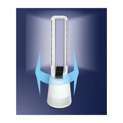 JOHNSON - Wentylator z oczyszczaczem powietrza i filtrem HEPA ARIA PURA 90W/230V biały + pilot zdalnego sterowania