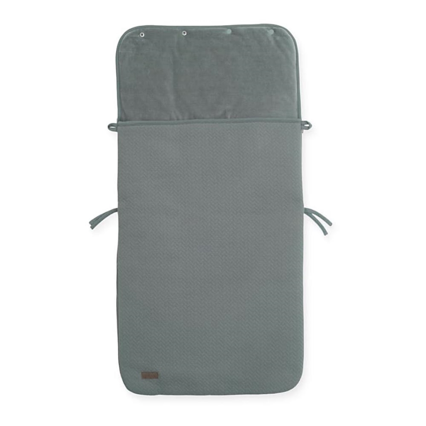 Jollein - Polarowa torba na fotelik samochodowy BRICK VELVET 42x82 cm Velvet Storm Grey