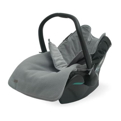 Jollein - Polarowa torba na fotelik samochodowy BRICK VELVET 42x82 cm Velvet Storm Grey