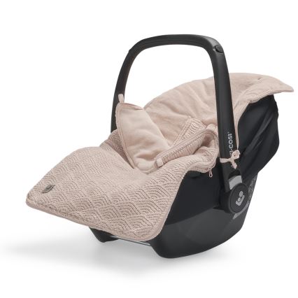 Jollein - Polarowa torba na fotelik samochodowy RIVER KNIT 42x82 cm Pale Pink