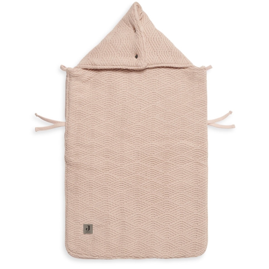 Jollein - Polarowa torba na fotelik samochodowy RIVER KNIT 42x82 cm Pale Pink