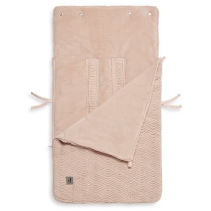 Jollein - Polarowa torba na fotelik samochodowy RIVER KNIT 42x82 cm Pale Pink
