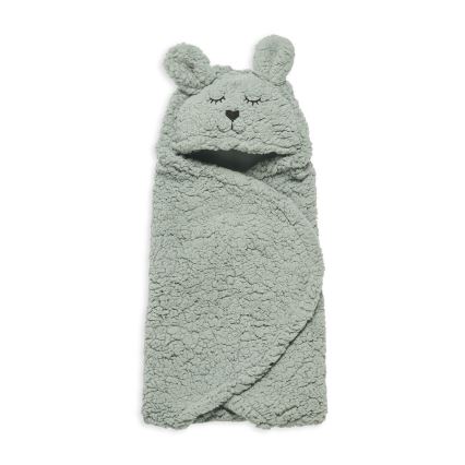 Jollein - Polarowy kocyk do przewijania Króliczek 100x105 cm Ash Green