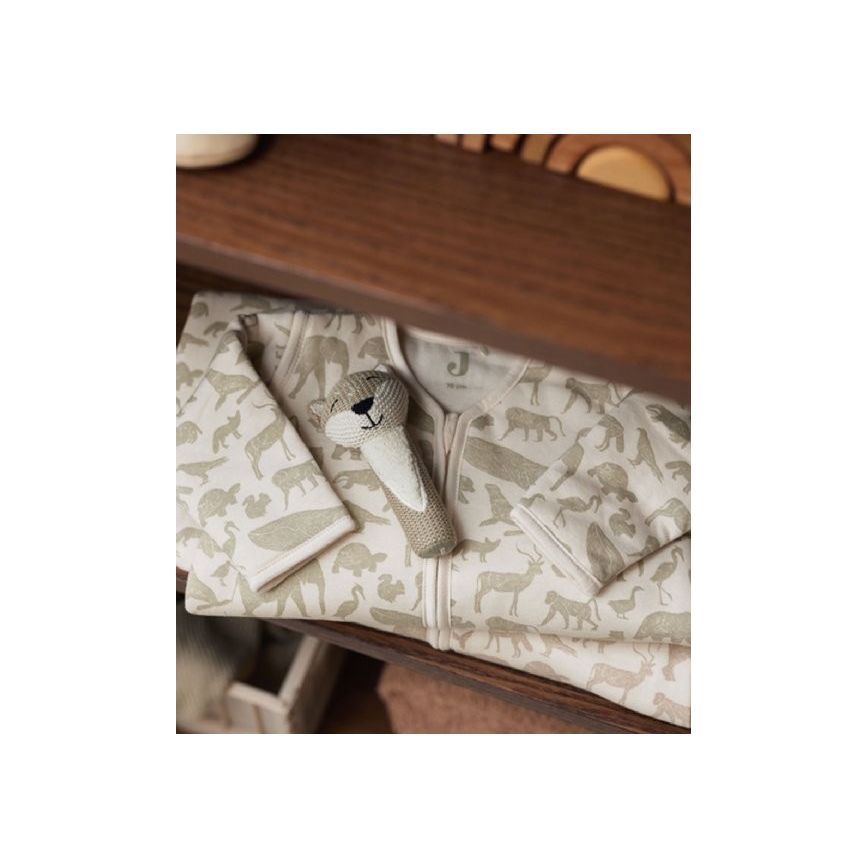 Jollein - Śpiwór 2w1 3-9 miesięcy 3 TOG Animals Olive Green
