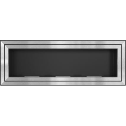 Kratki - Wbudowany kominek BIO 65x180 cm 3x2,5kW błyszczący chrom