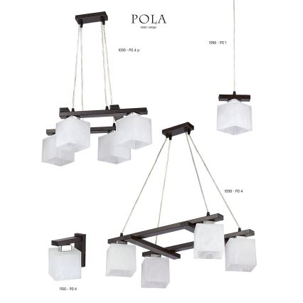Jupiter 1099 - PO 4 p - Żyrandol POLA 4xE27/60W/230V