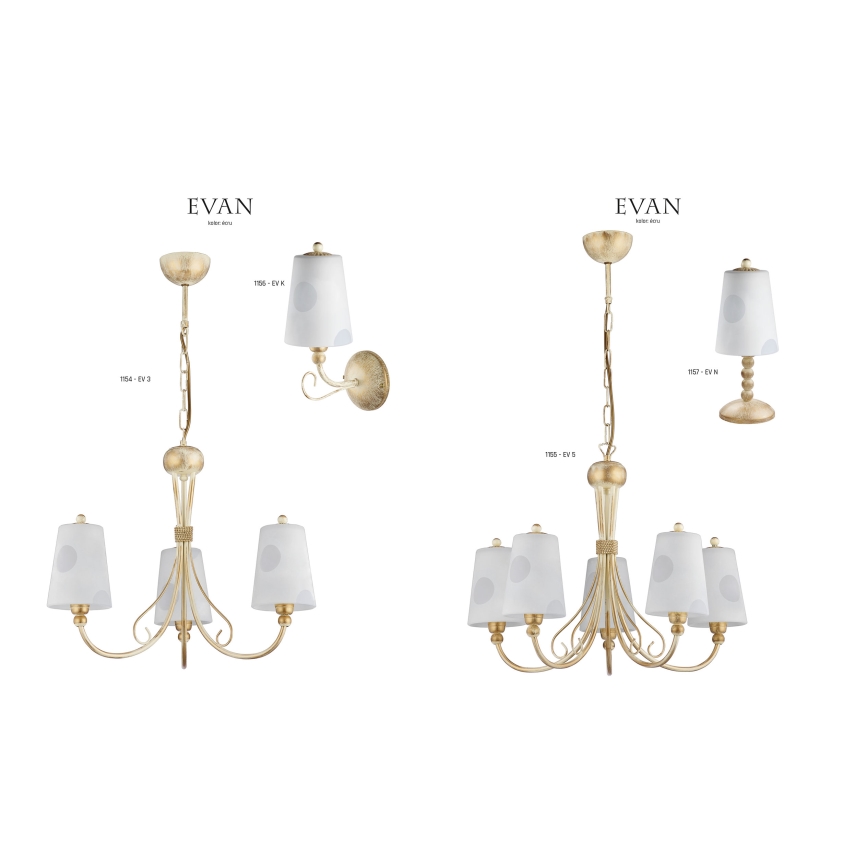 Jupiter 1154 - Lampa wisząca EVAN 3xE14/40W/230V