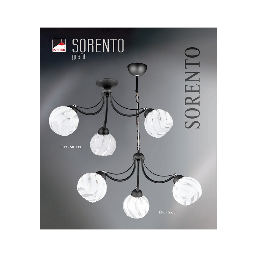 JUPITER 1316-SR3 - Lampa wisząca SORENTO 3xE27/60W