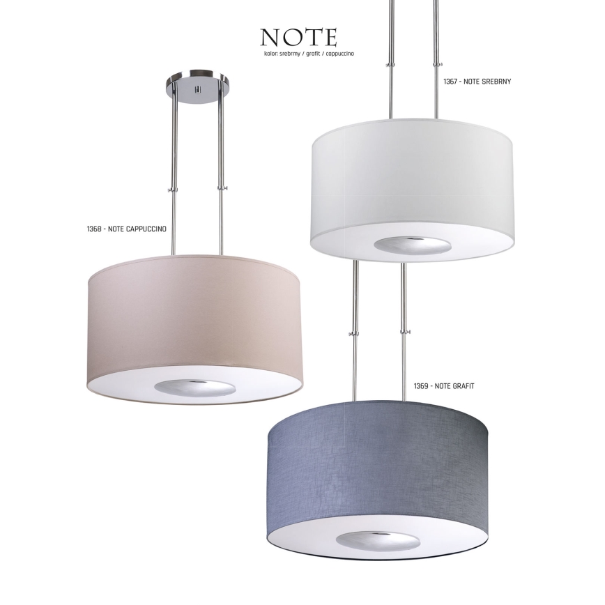 Jupiter 1368 - NOTE CA - Lampa wisząca NOTE 3xE27/60W/230V