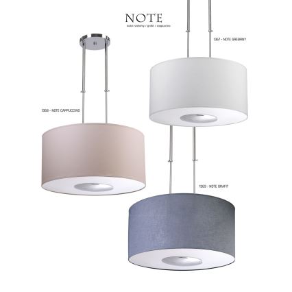 Jupiter 1369 - GR - Lampa sufitowa na pręcie NOTE 3xE27/60W/230V