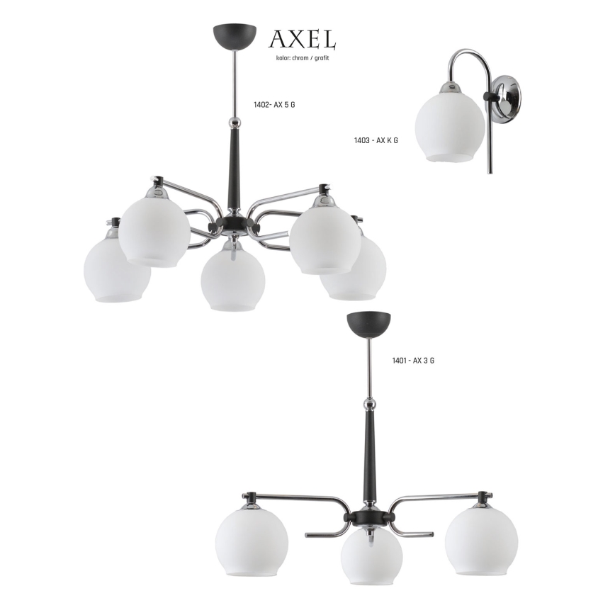 Jupiter 1401 - AX 3 G - Lampa sufitowa AXEL 3xE27/60W/230V