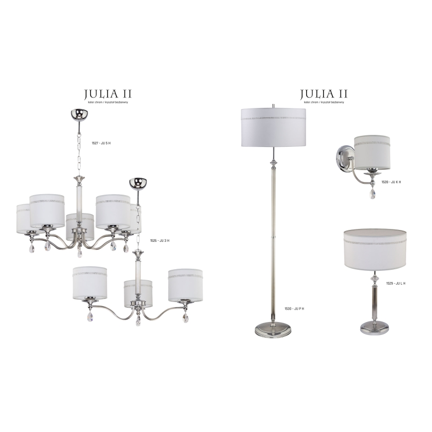 Jupiter 1530 - JU P H - Lampa podłogowa JULIA II E27/60W