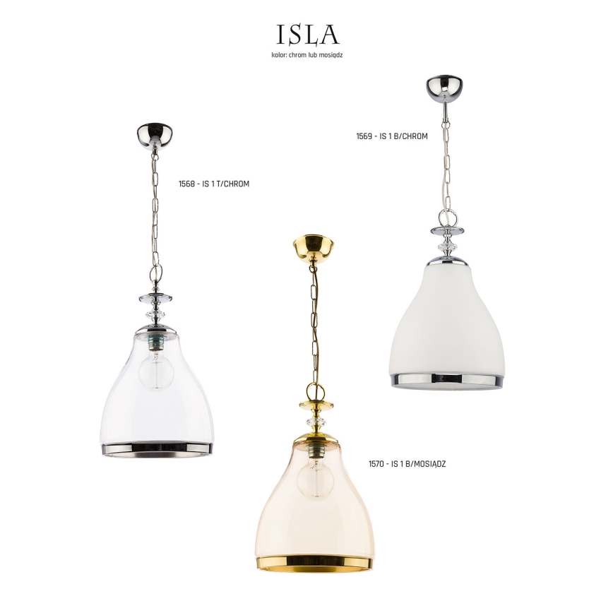 Jupiter 1570 - IS 1 B/M - Lampa wisząca ISLA E27/60W