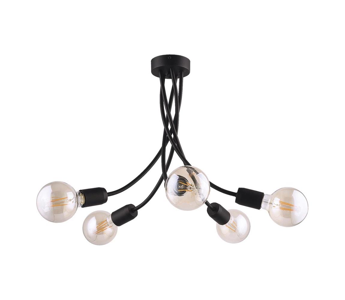 Jupiter 1640 - Żyrandol LUCE 5xE27/60W/230V czarny